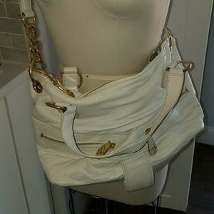 Michael kors white leather crossbody